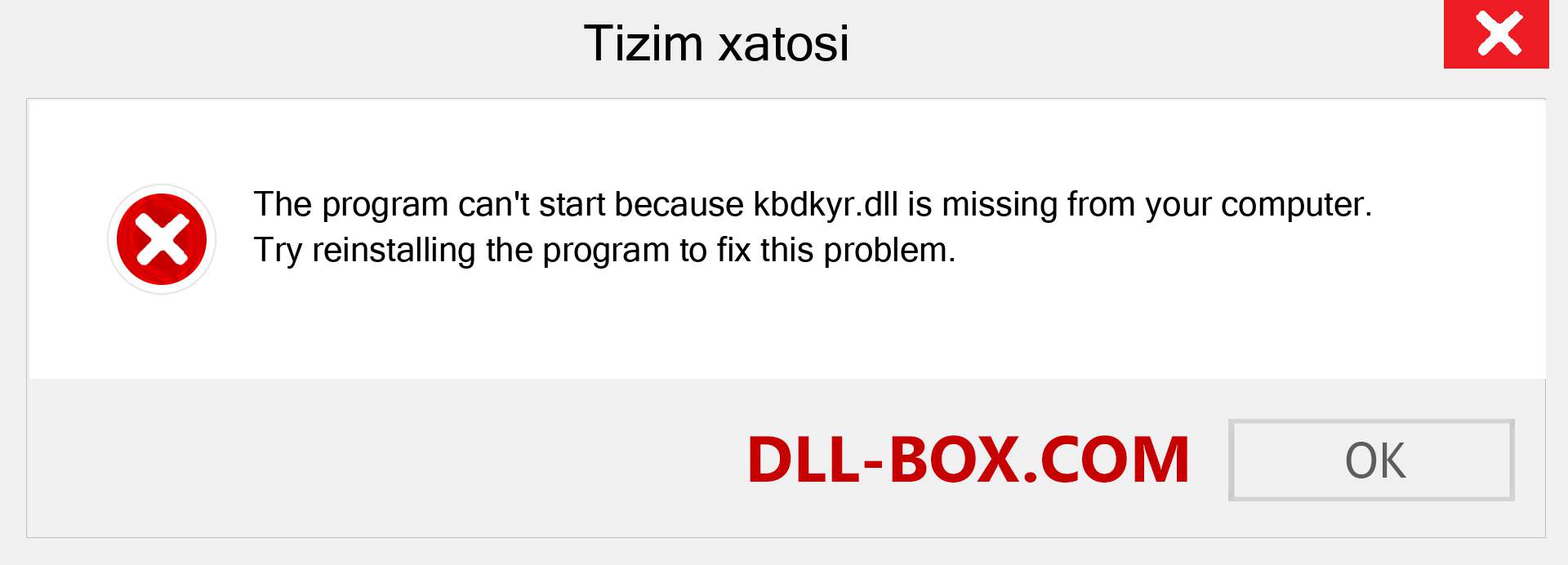 kbdkyr.dll fayli yo'qolganmi?. Windows 7, 8, 10 uchun yuklab olish - Windowsda kbdkyr dll etishmayotgan xatoni tuzating, rasmlar, rasmlar